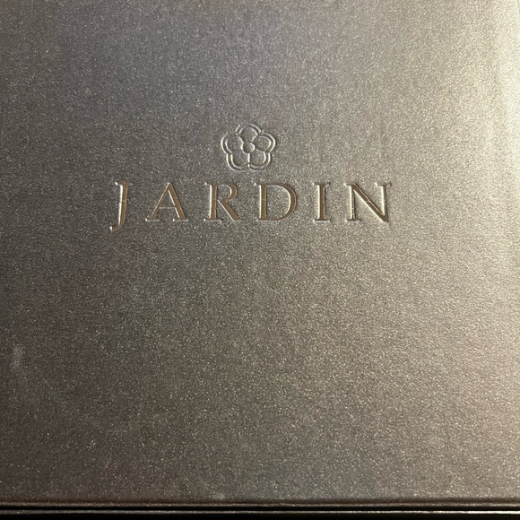 Vintage Jardin Gold Rhinestone Faceted Medallion Necklace with Matching Earrings - Picture 4 of 5